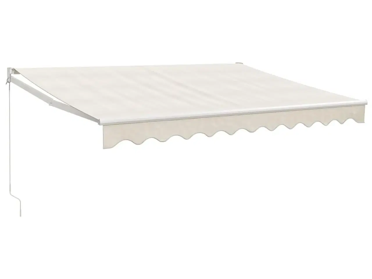 Billede 2 - Foldemarkise manuel betjening 3x2,5 m stof aluminium creme