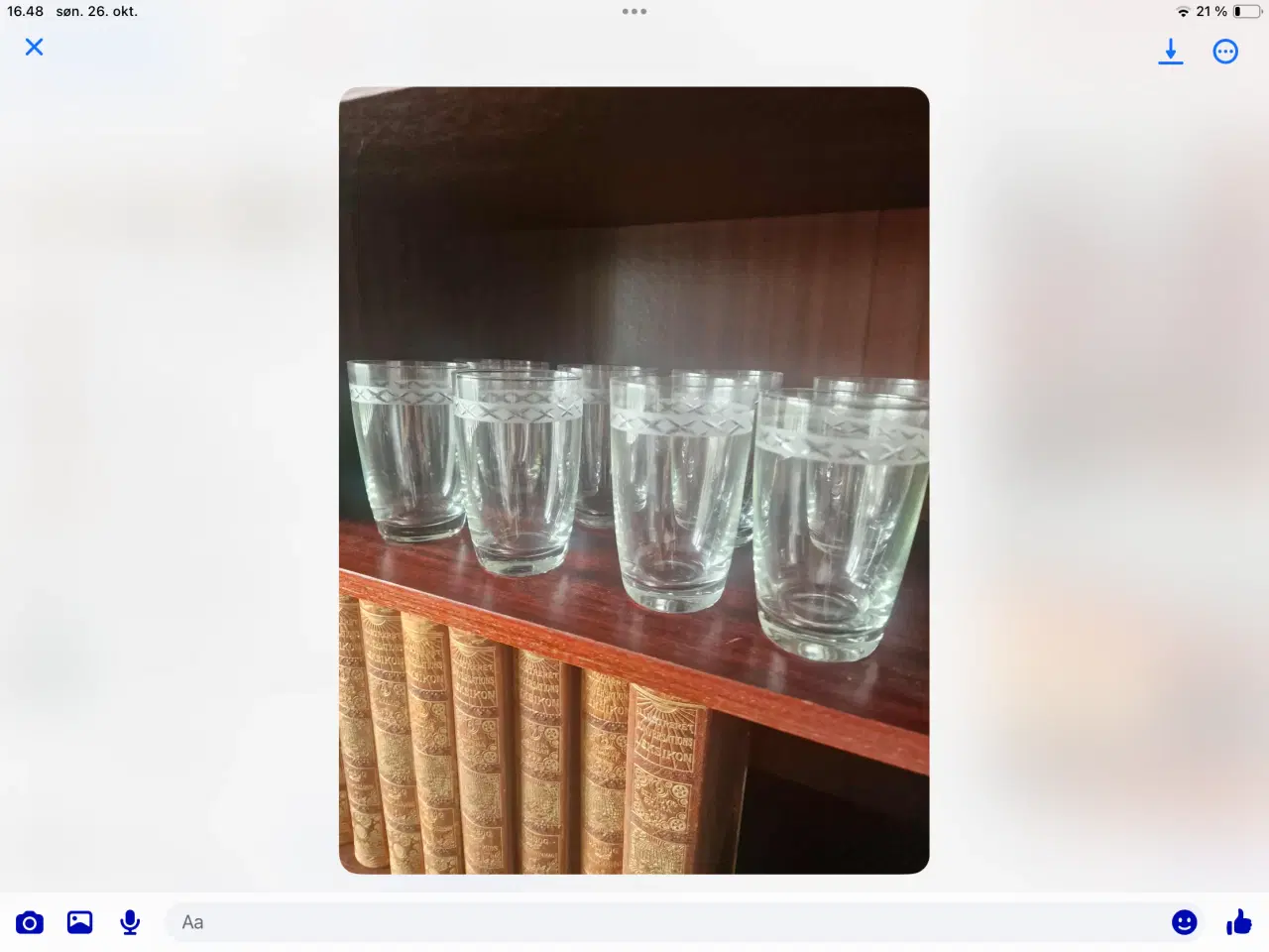 Billede 1 - 7 ølglas med mønster