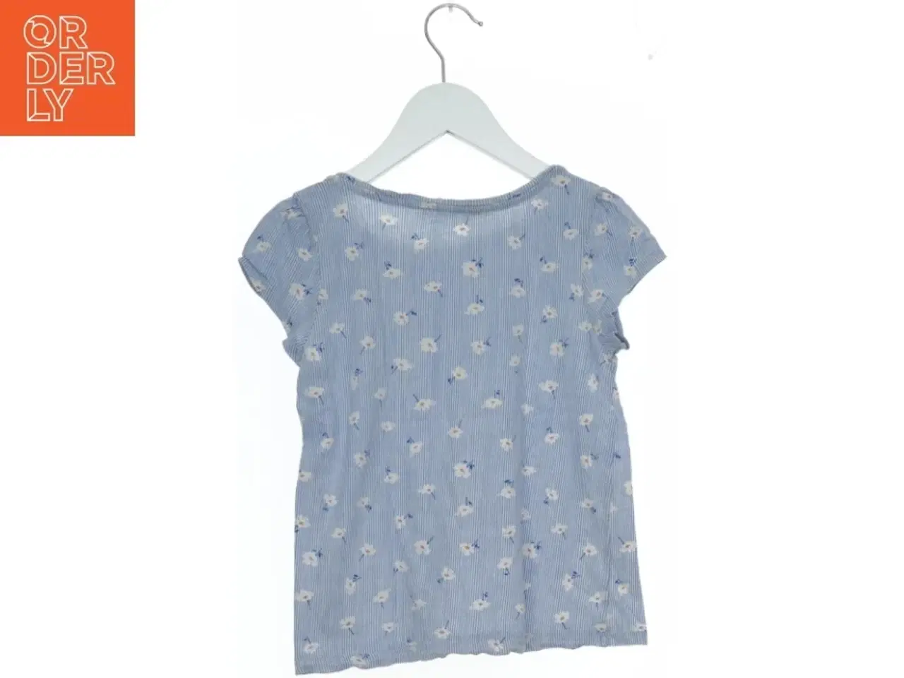 Billede 2 - Blå bluse med blomsterprint fra H&M (str. 140)