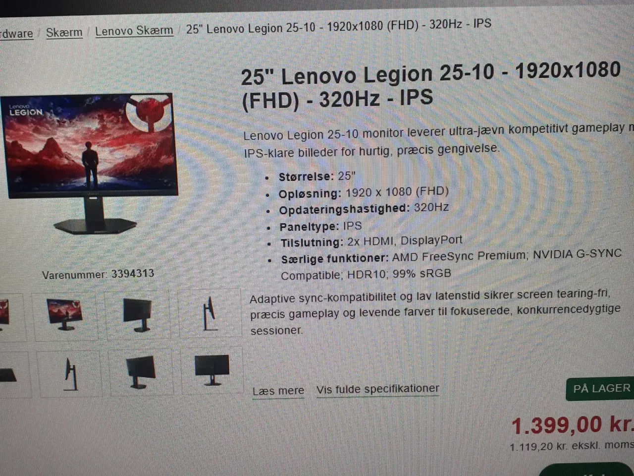 Billede 4 - Lenovo legion 320hz 