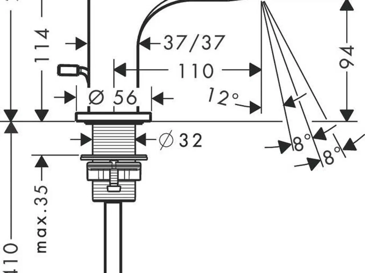 Billede 2 - Hansgrohe Axor Citterio Armatur krom