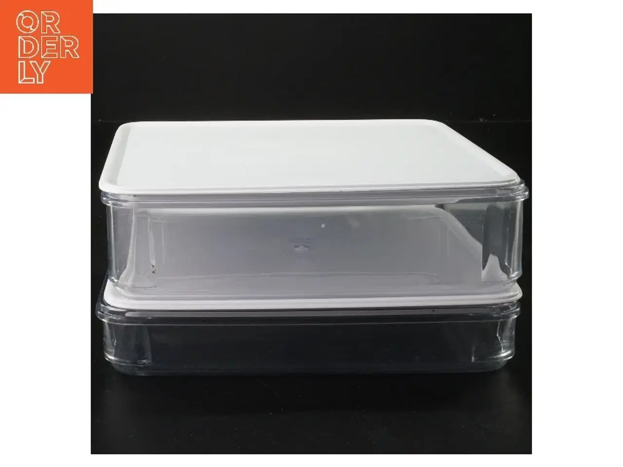 Billede 2 - Plastikbeholdere med låg fra Mepal (str. 2 styk, 19x15x3 cm)