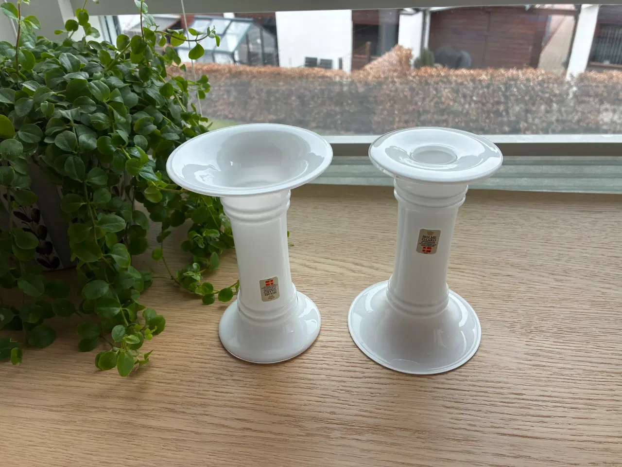 Billede 2 - Holmegaard vendbar MB lysestager/vaser - 2 stk.