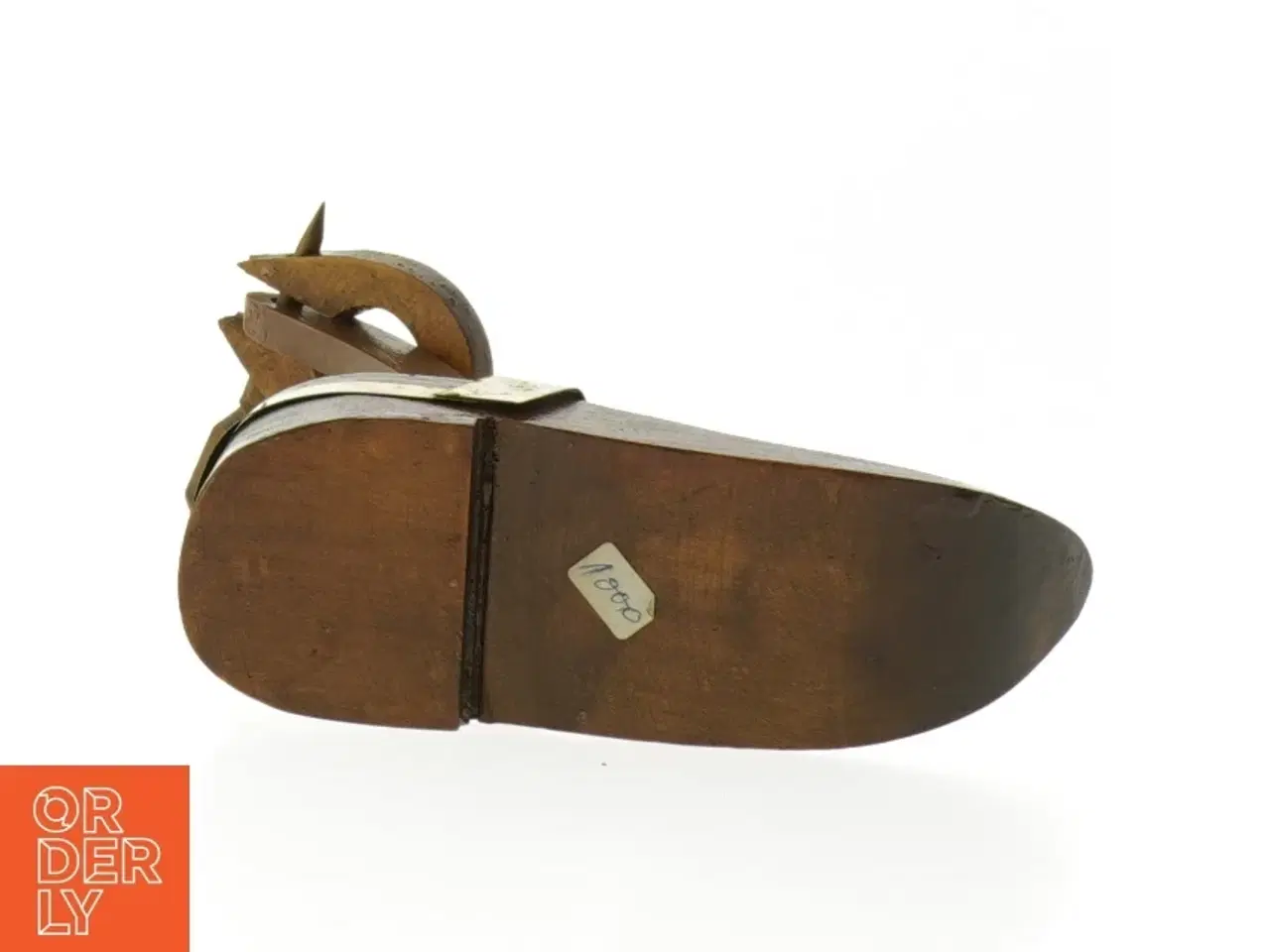 Billede 3 - Vintage Vinflaske holder i træ og messing (str. 15x15 cm)