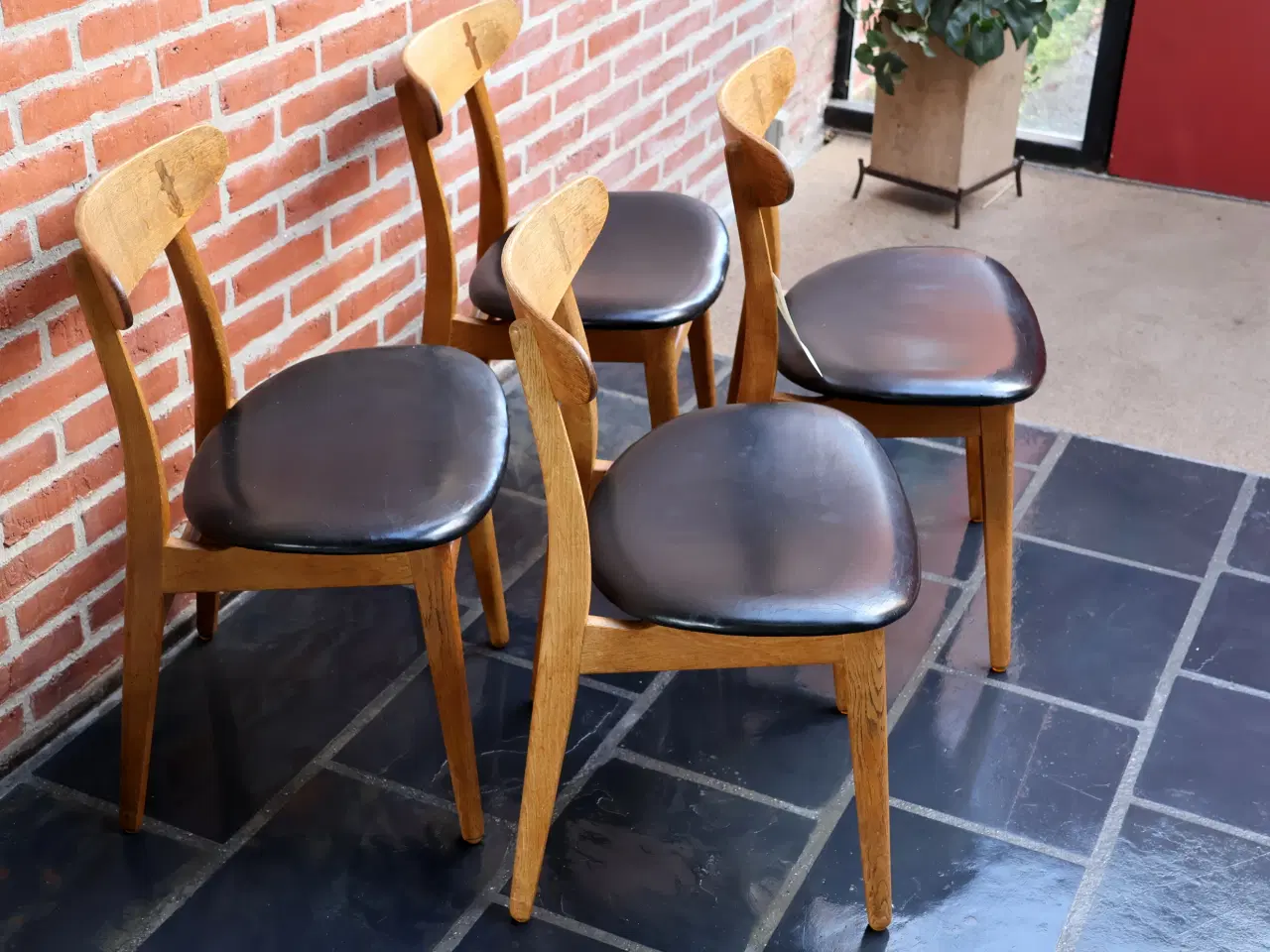 Billede 2 - 4 Stk H. J. Wegner ch30 stole i egetræ
