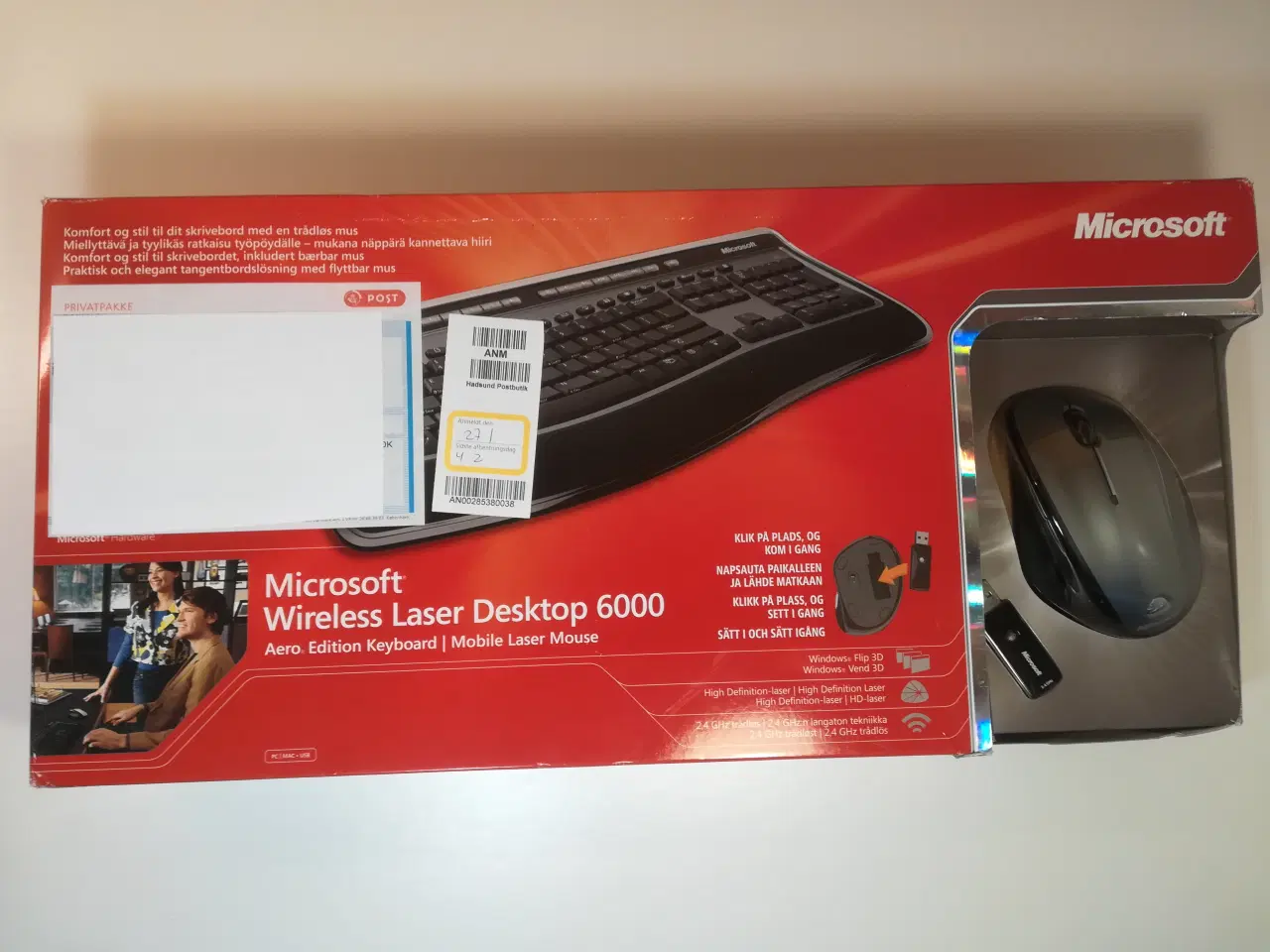 Billede 1 - Microsoft Wireless Laser Desktop 6000 v3