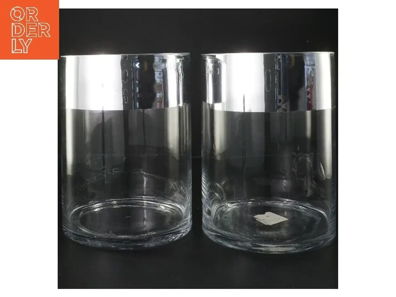 Billede 1 - Cylindriske glasvaser (str. 2 stk Ø 15 cm længde 20 cm)