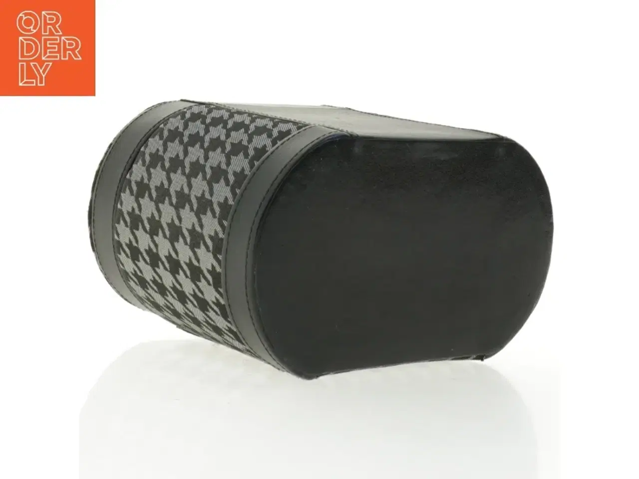 Billede 5 - Sminketaske eller smykkeboks med houndstooth mønster (str. 21,5 x 12 x 15,5 cm)