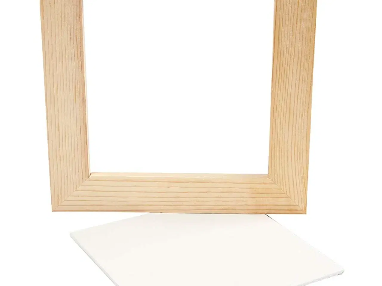 Billede 1 - Malerplade med Træramme 15x15 cm - Hvid Kvalitet