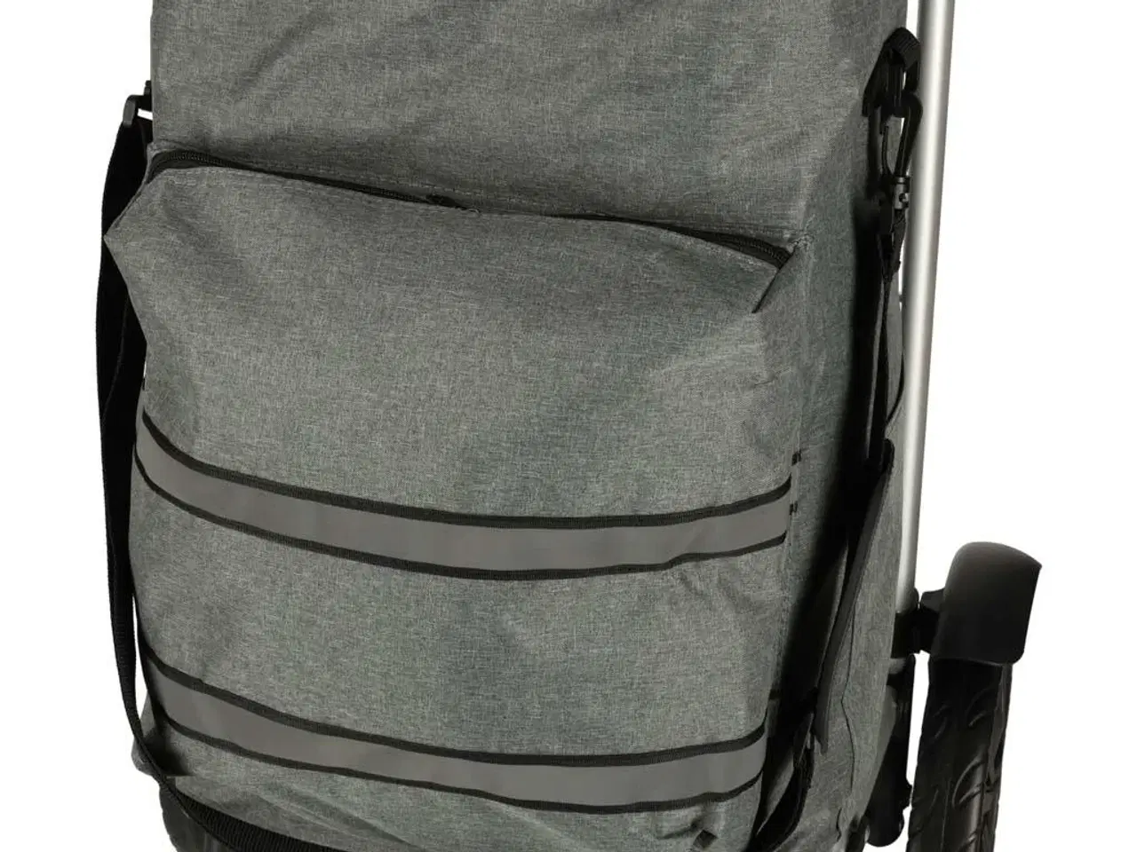 Billede 9 - Indkøbsvogn på hjul med stel 100 cm – grå, 40 l