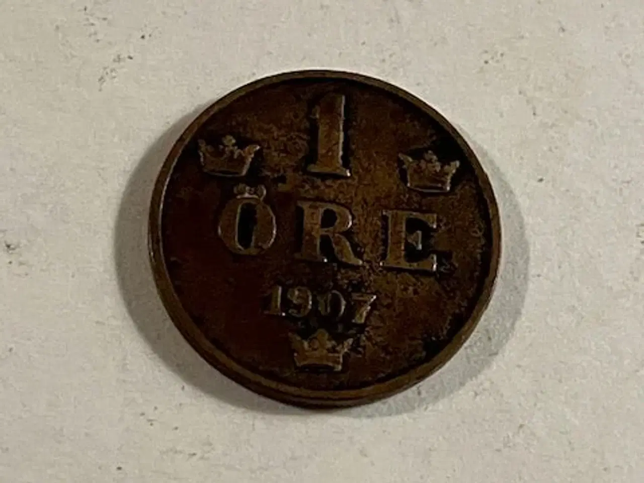 Billede 1 - 1 øre 1907 Sverige