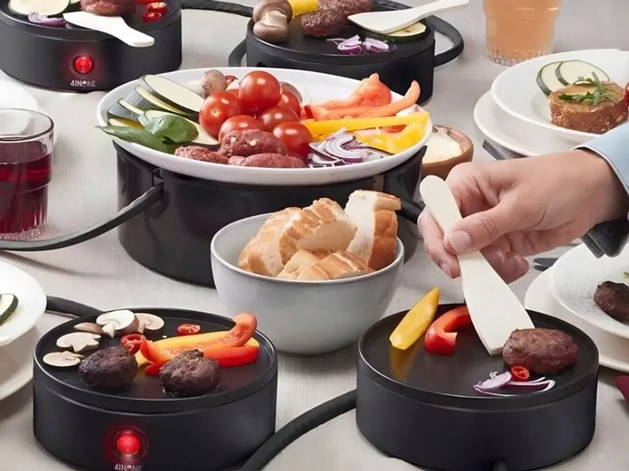 Billede 1 - Blokker raclette bl-24708 gourmet 4-i-en(ubrugt)