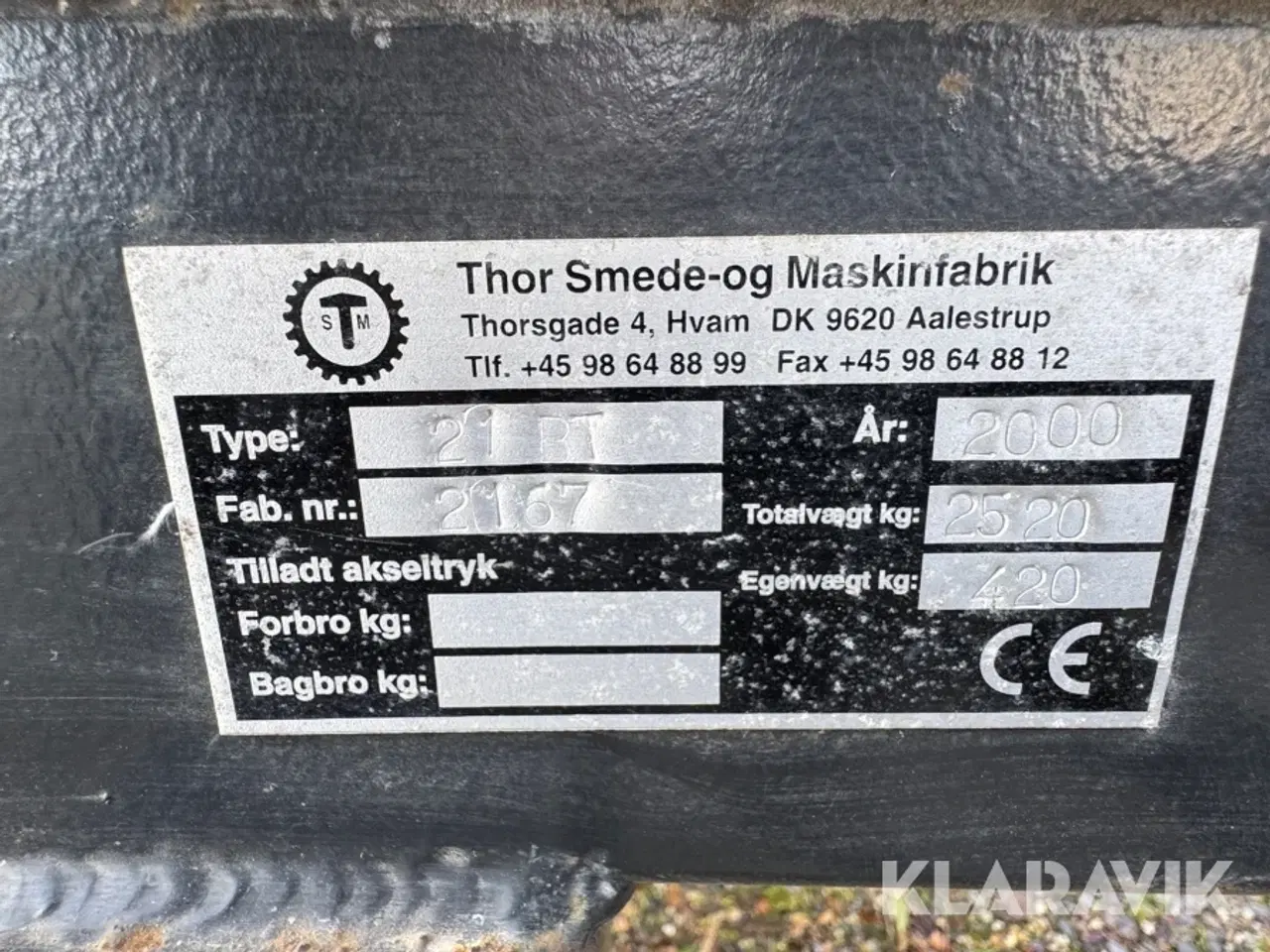 Billede 5 - Landbrugstrailer Thor Smede- og Maskinfabrik 21 BT med tip