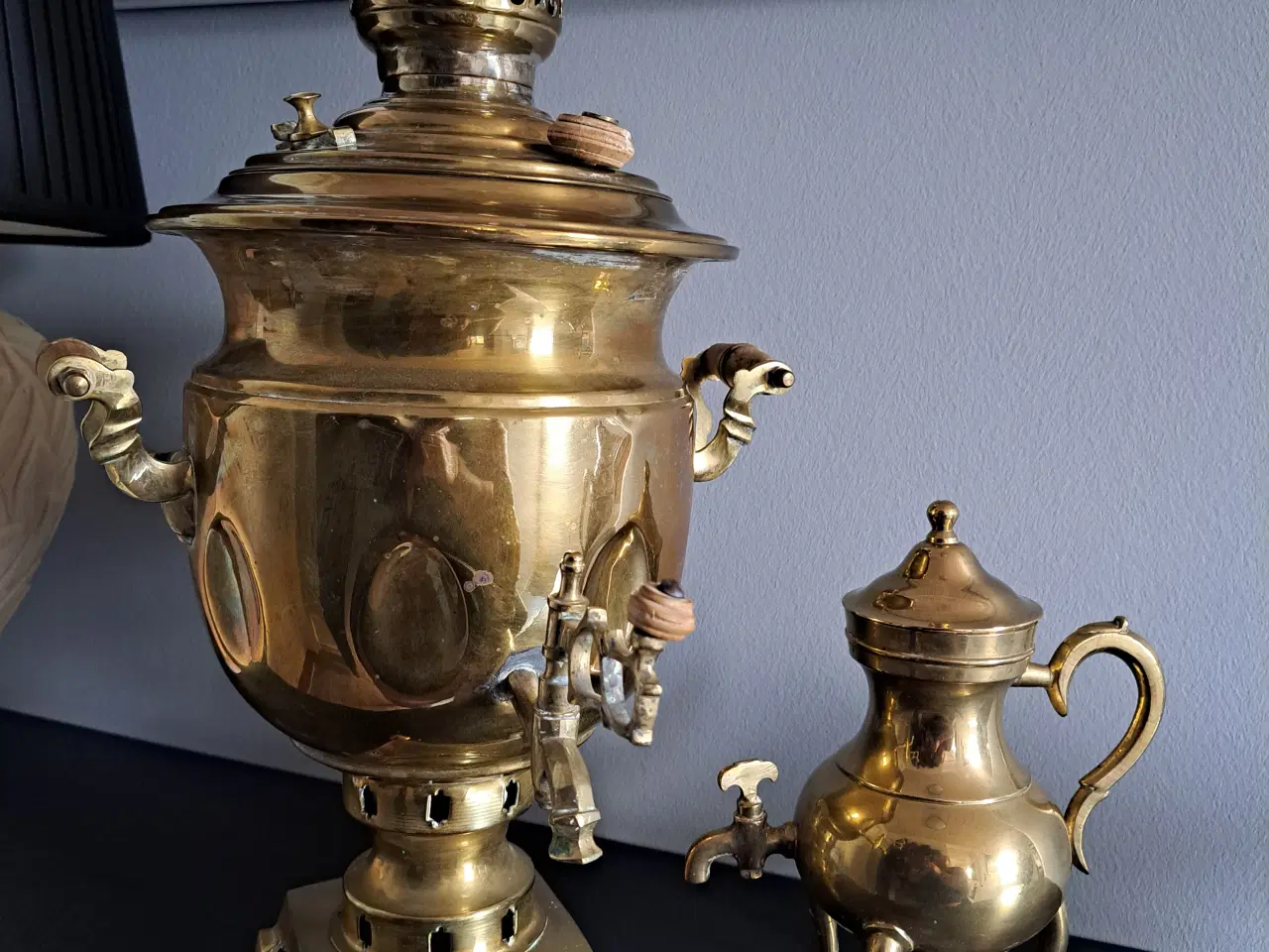 Billede 4 - Russisk samovar med to kander til.