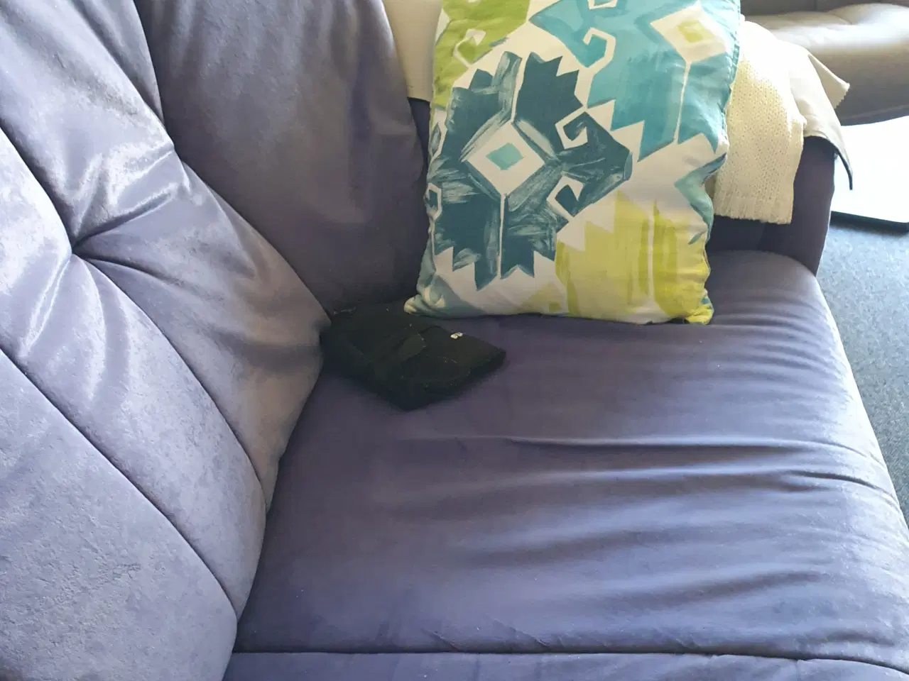 Billede 3 - 3pers sofa+lænestol med fodskammel bIå cantera sto