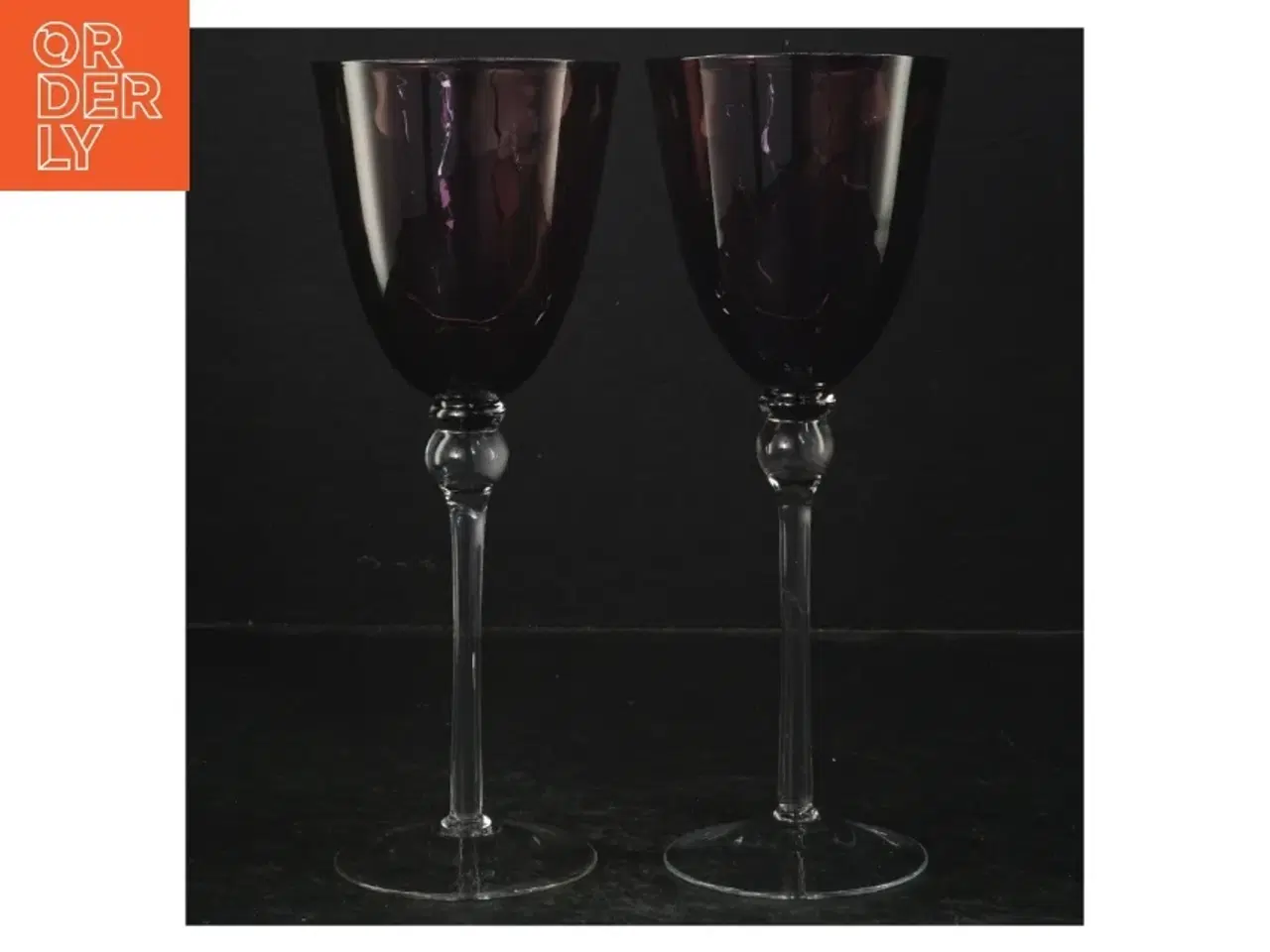 Billede 1 - Mørke vin glas (str. 22 cm. 2 styk)