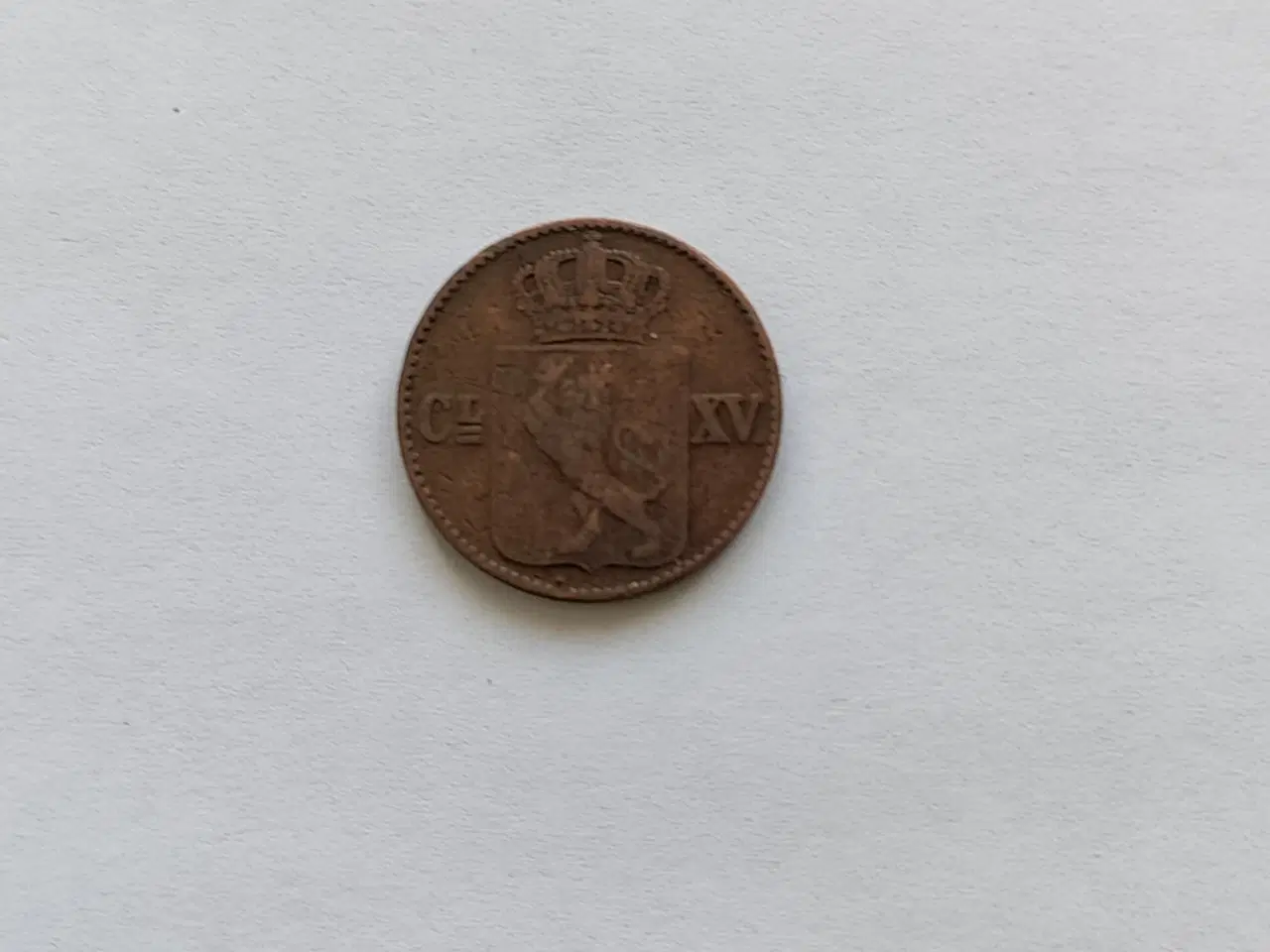 Billede 2 - 1/2 Skilling 1867 Norge - Slidt