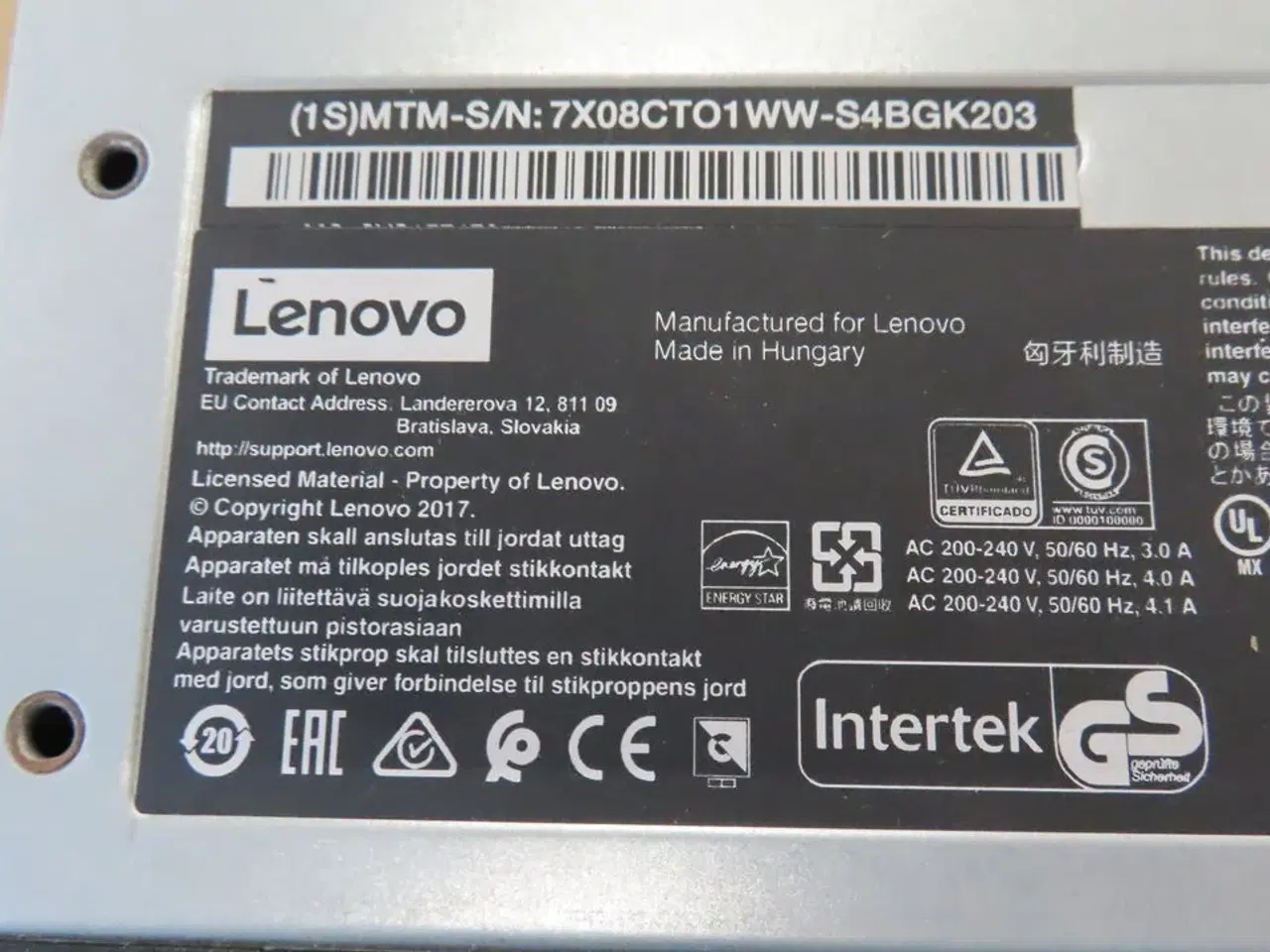 Billede 2 - Server LENOVO MT 7X08 (Forsendelse ikke muligt)