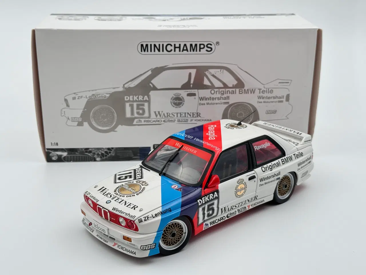 Billede 1 - 1989 BMW M3 EVO DTM E30 1:18  - MINICHAMPS