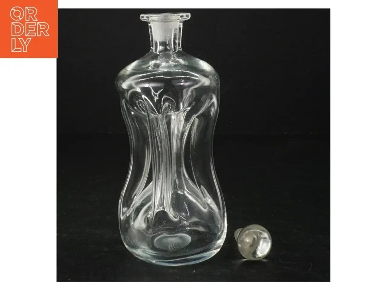 Billede 3 - Glas karaffel med prop, klukflaske (str. 21 cm. 7 cm i diameter)