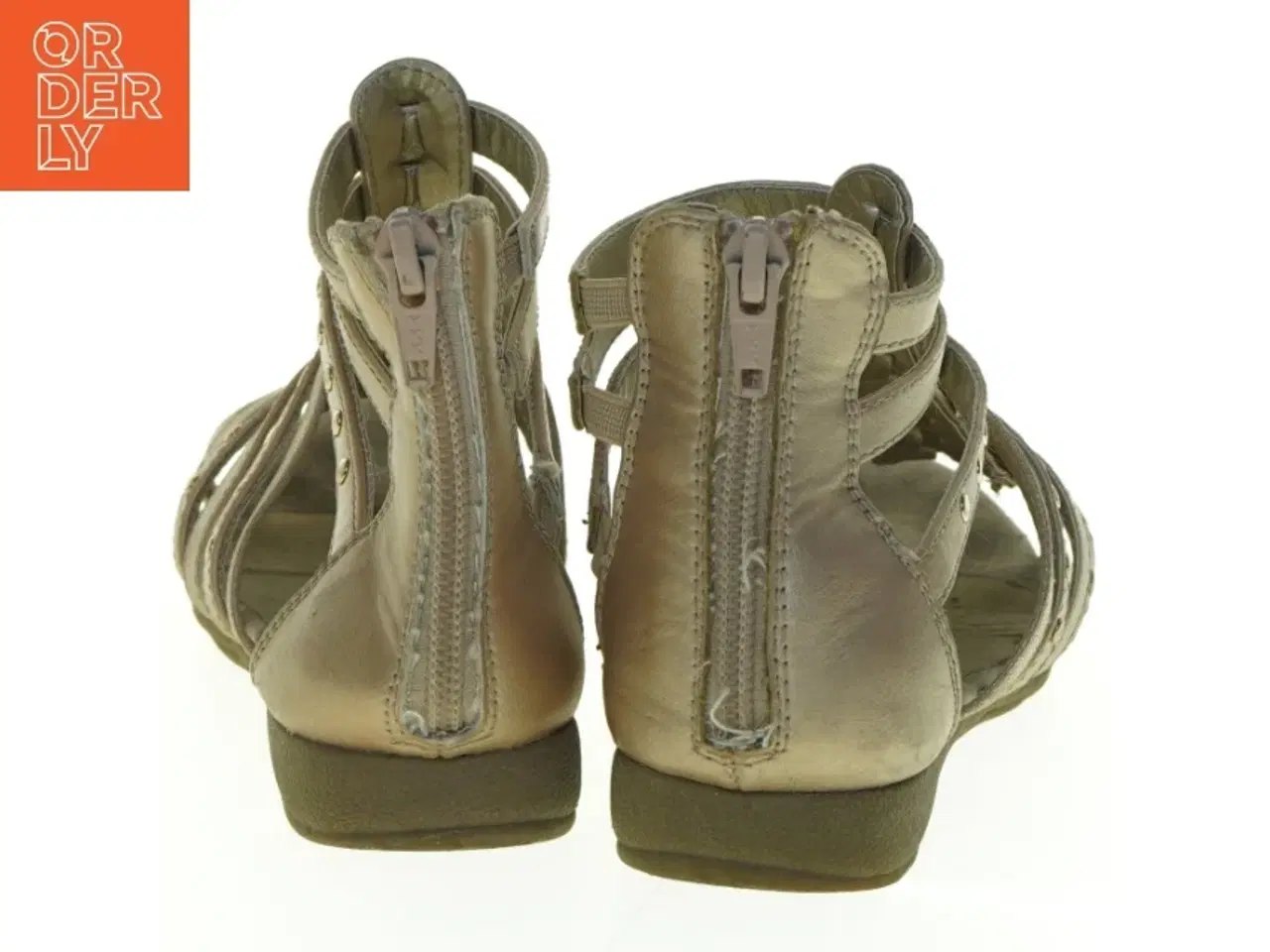 Billede 2 - Guld gladiatorsandaler fra Din Sko (str. 32)