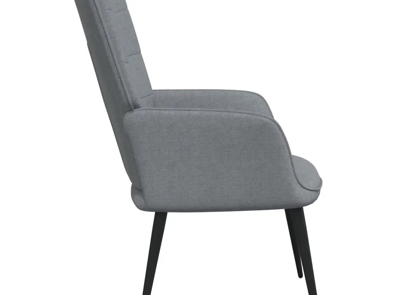 Billede 4 - Lænestol med skammel stof lysegrå