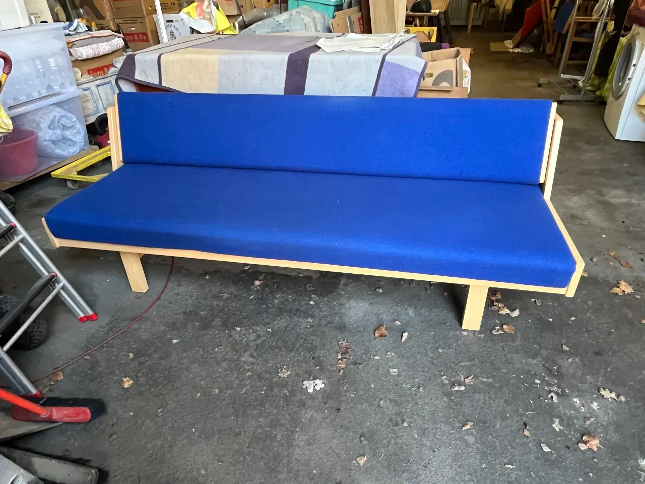 Billede 1 - Wegner sovesofa 258/bøg/blå uldstof