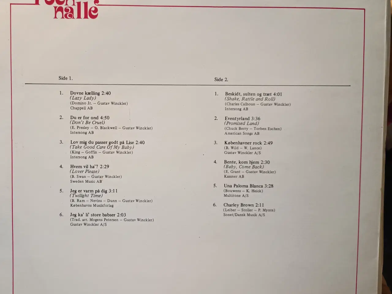 Billede 2 - Rock Nalle, LP.