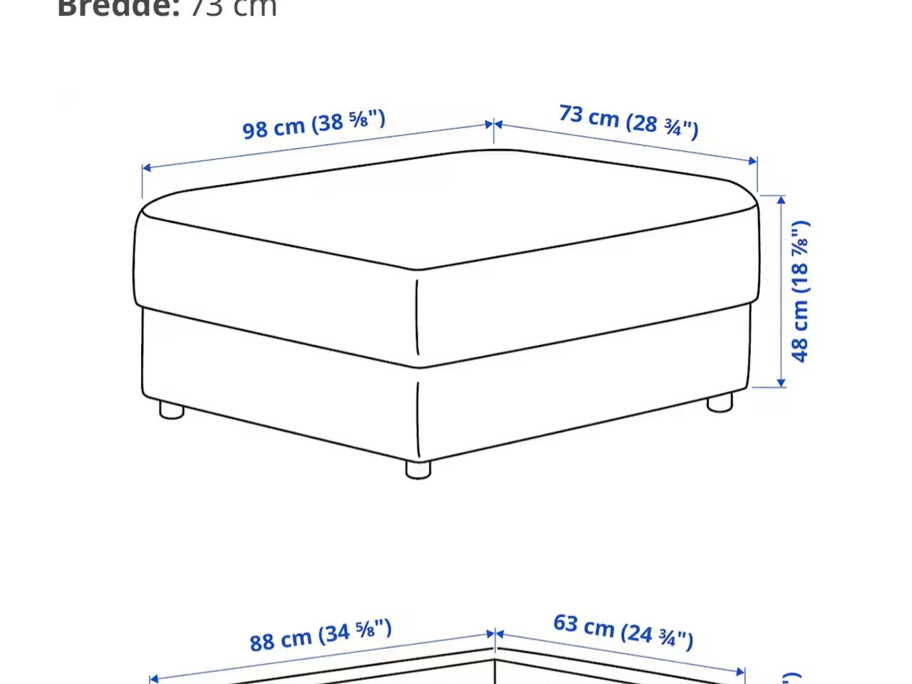 Billede 2 - Puf model Vimle fra IKEA