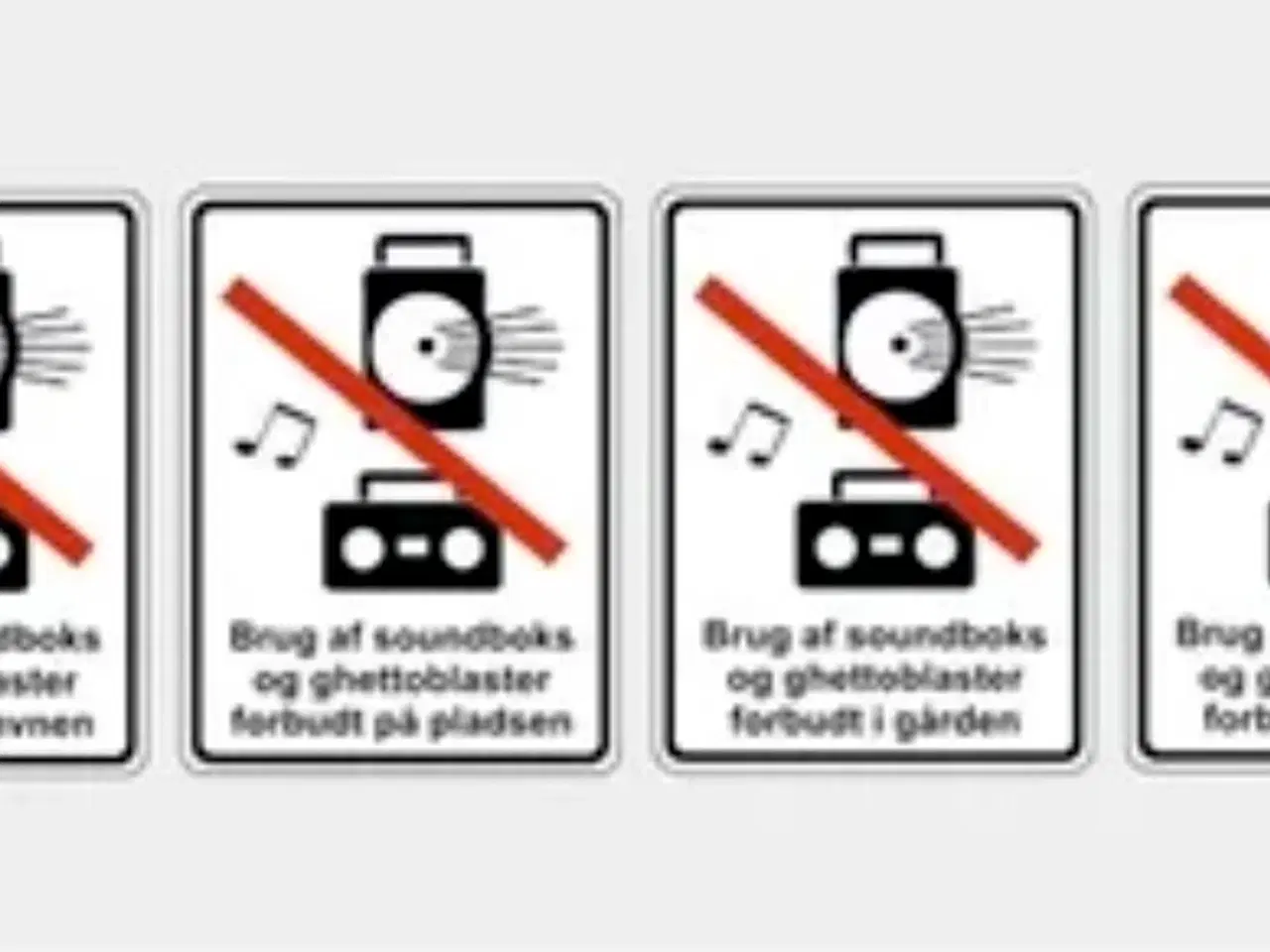 Billede 3 - Skilte "Brug af soundboks og ghettoblaster forbudt