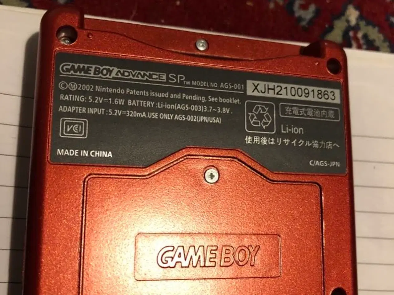 Billede 5 - Rød Gameboy Advance SP AGS 101 + 6 Spil