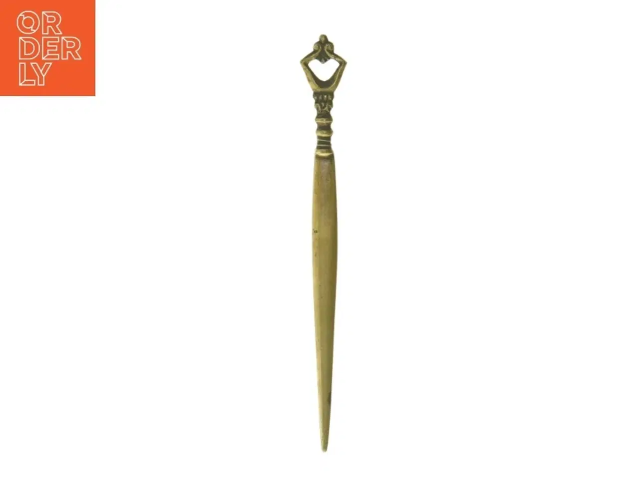Billede 1 - Antik papirkniv i messing (str. 19,5 cm)