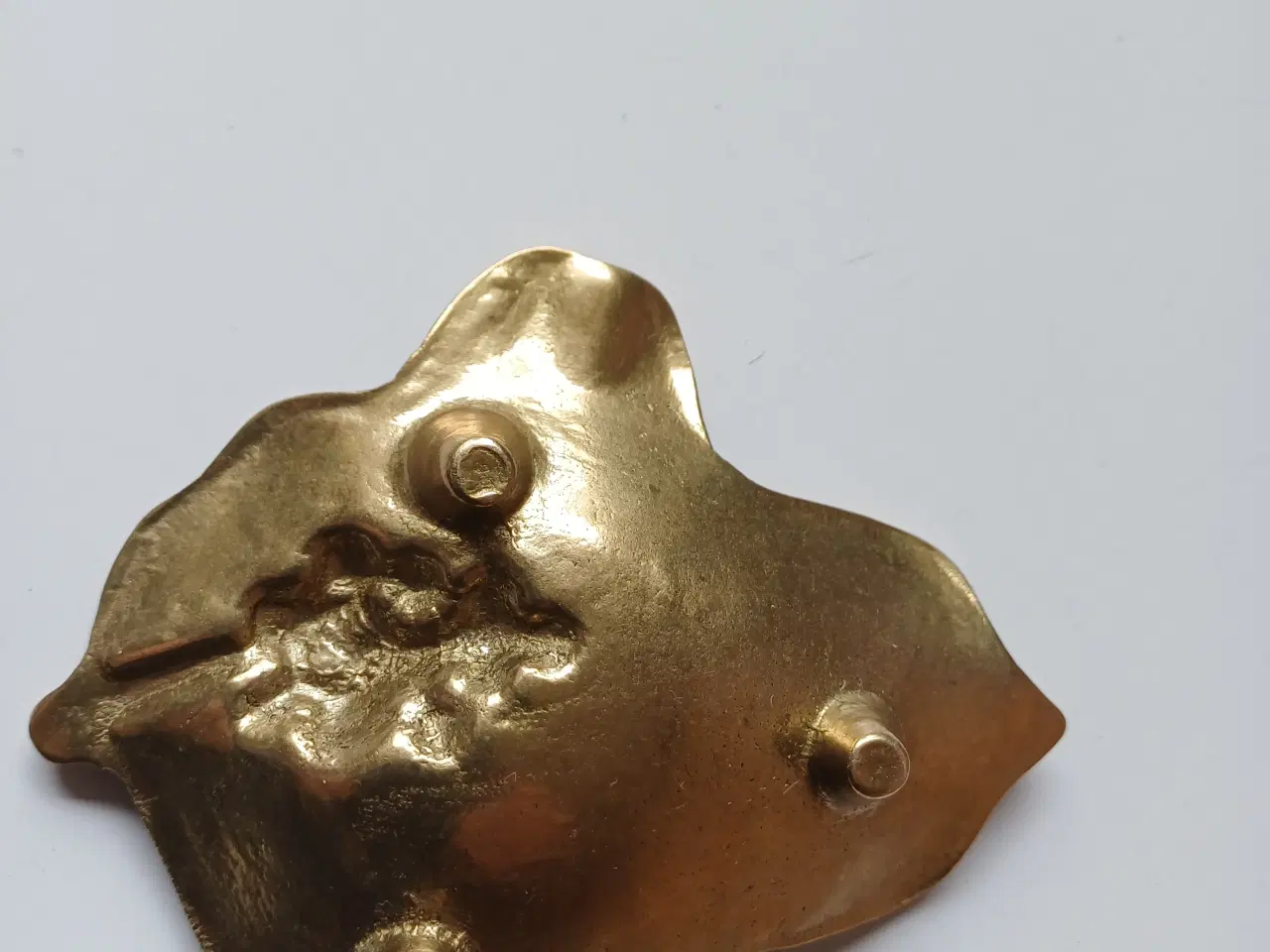 Billede 3 - Lille bladformet skål / askebæger i messing - retr