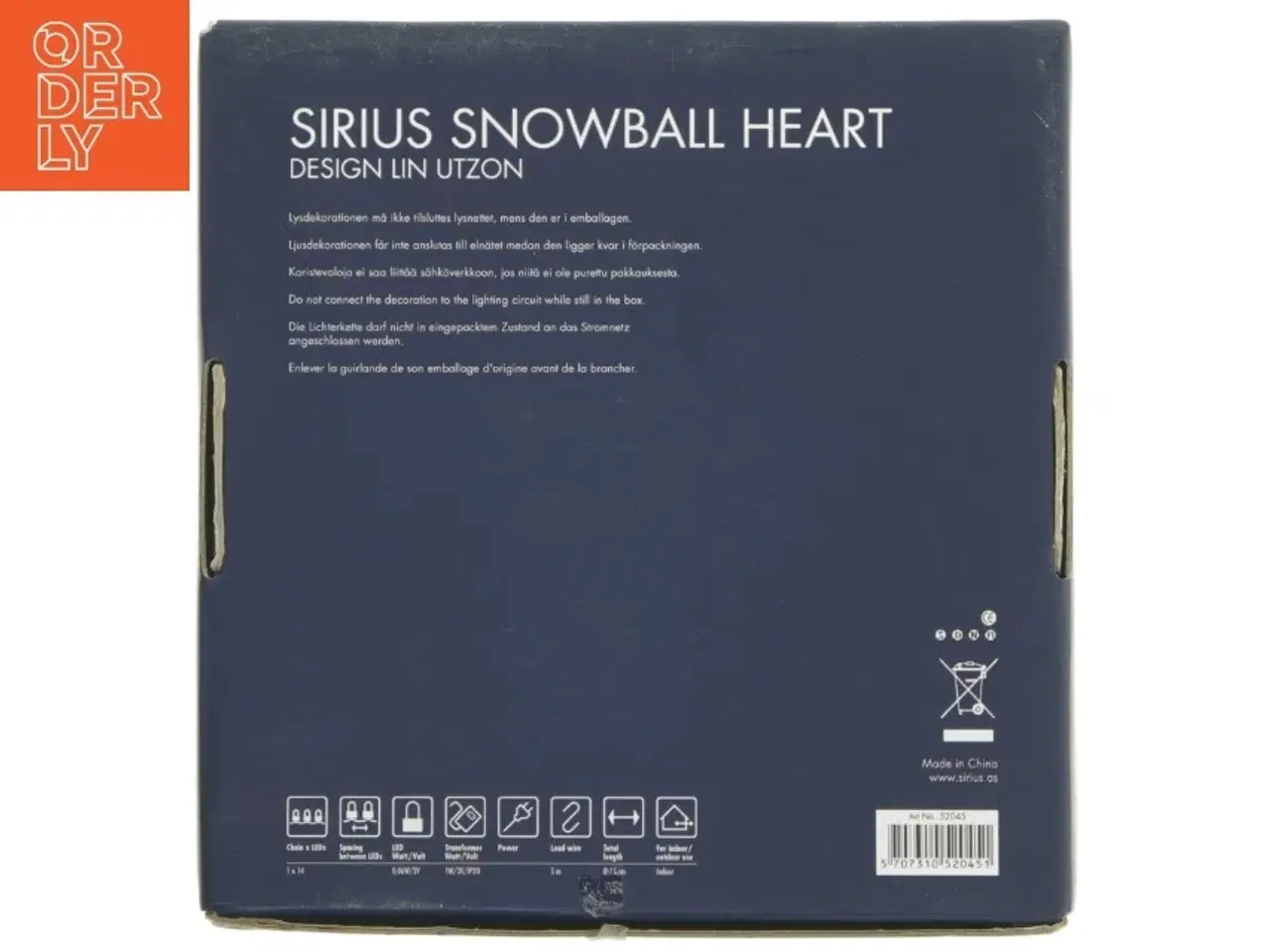 Billede 3 - SIRIUS LED Hjerteformet Lysdekoration fra Sirius (str. 15 cm)