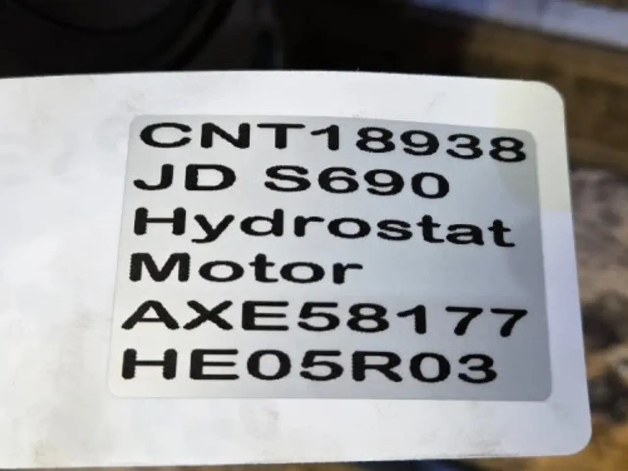 Billede 11 - John Deere S690 Hydrostat Motor AXE58177