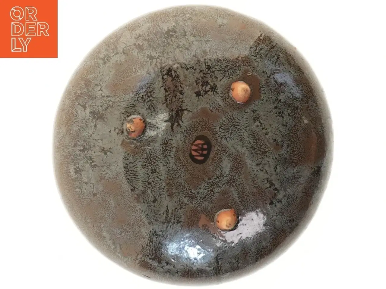 Billede 3 - Signeret Keramisk skål med farverige mønstre (str. Ø 32 cm)