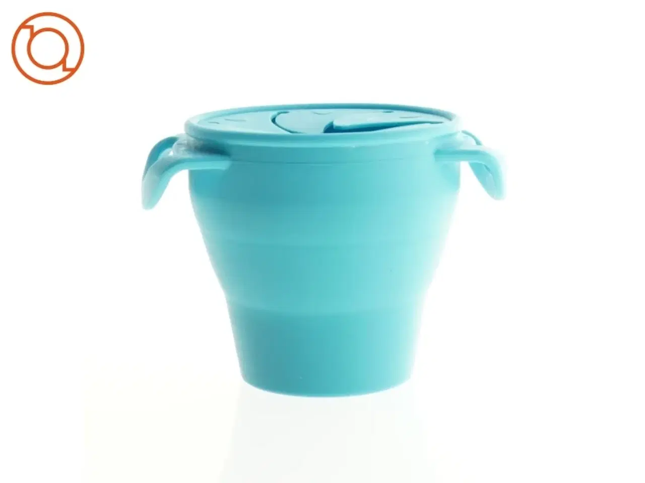 Billede 1 - Sammenklappelig Silikone Snack cup til baby og små børn,  forhindrer spild (str. 9 x 12 cm)