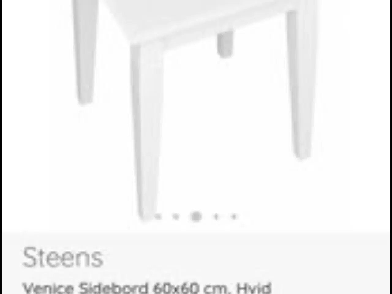 Billede 2 - Venice sofabord, Sidebord ( bord) 60x60 cm, Hvid