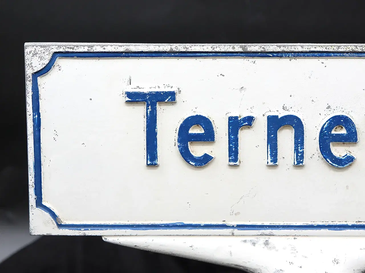 Billede 3 - Vintage dansk vejskilt “Ternevej” i aluminium