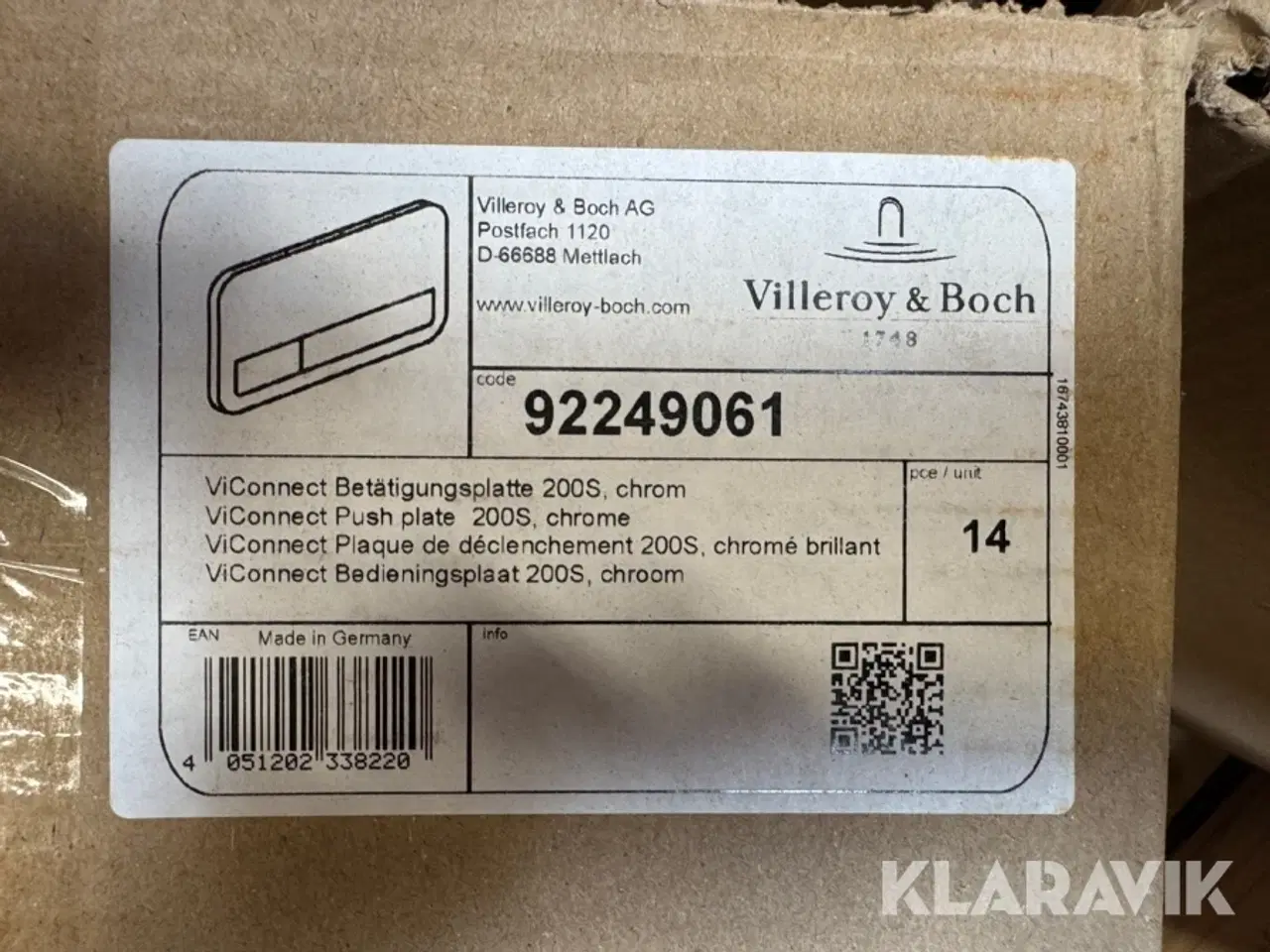 Billede 6 - Trykknap indbygning cisterne og en vask Villeroy & Boch 42 styks - 1 vask