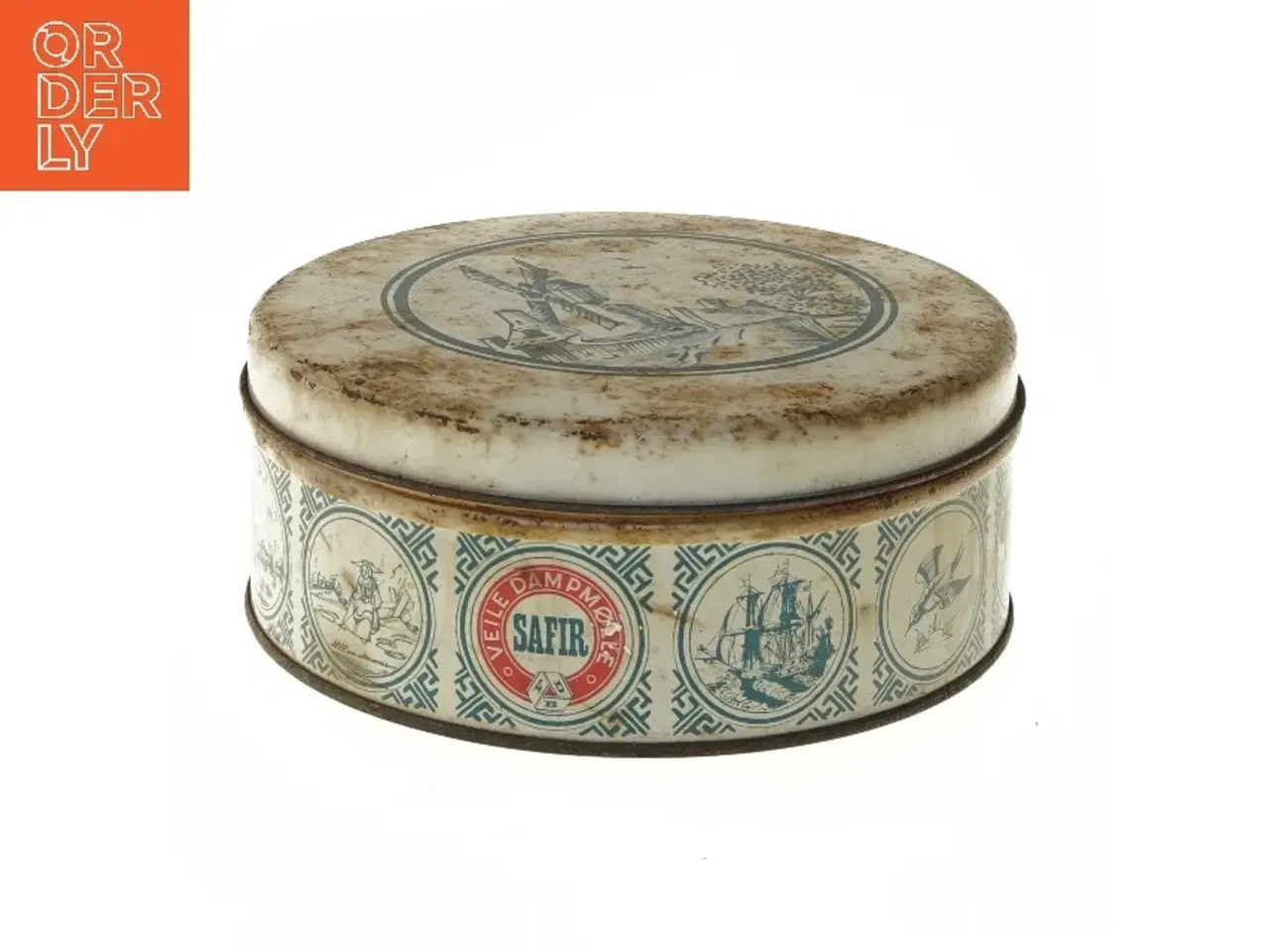 Billede 1 - Vintage Safir blikdåse fra Safir (str. Ø 21,5x9 cm)