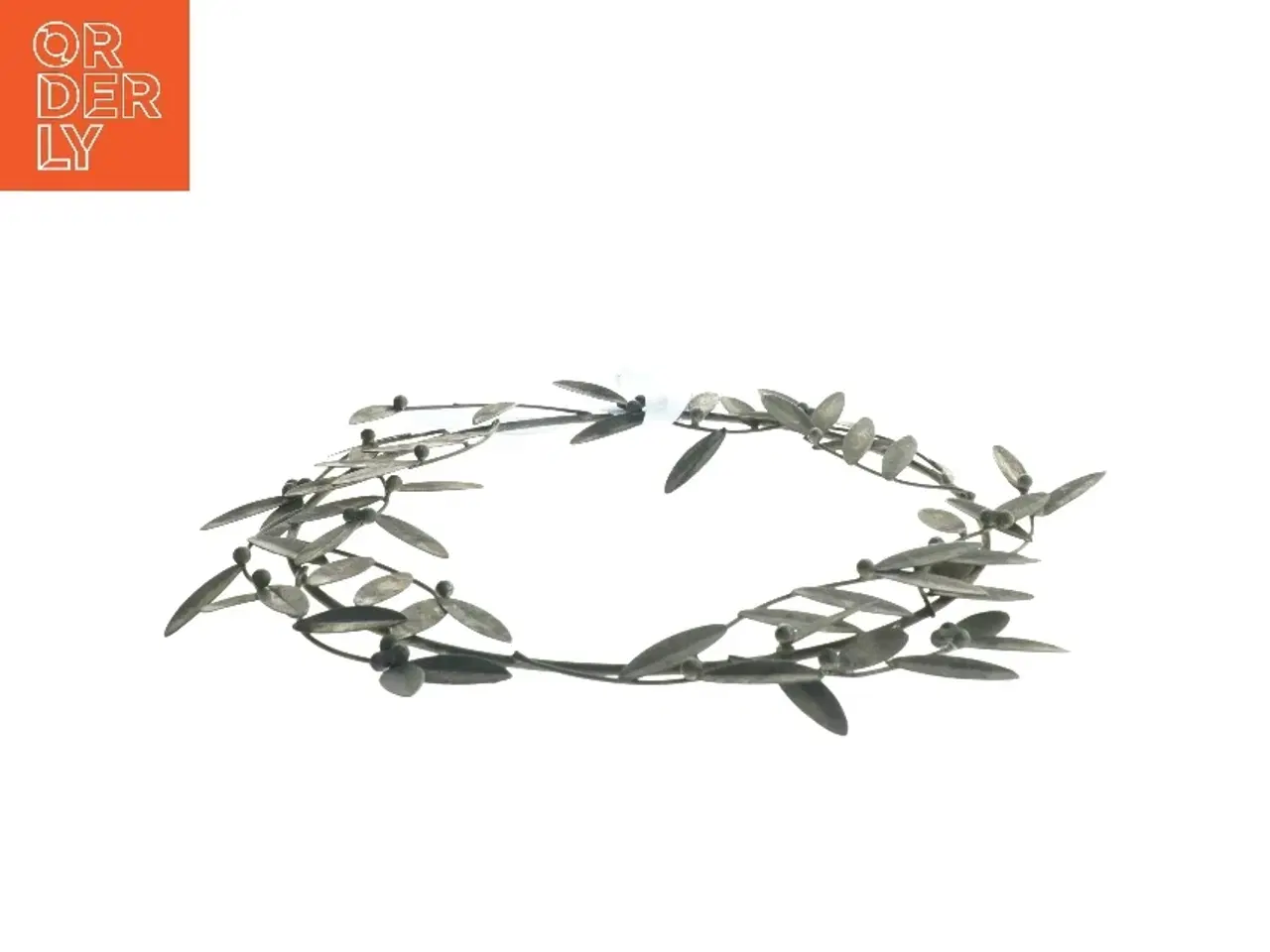 Billede 2 - Dekorativ metalbladkrans (str. Ø 25 cm)
