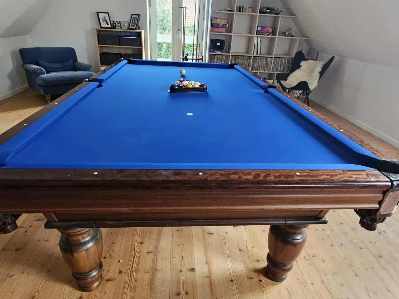Billede 4 - Eksklusivt poolbord fra Søren Søgaard - mørkt træ 