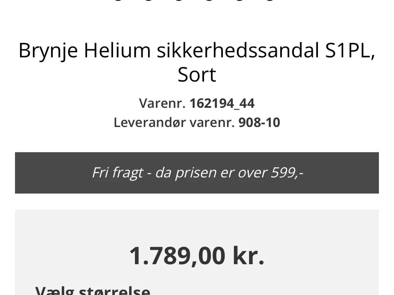 Billede 1 - Brynje Helium sikkerhedssko 