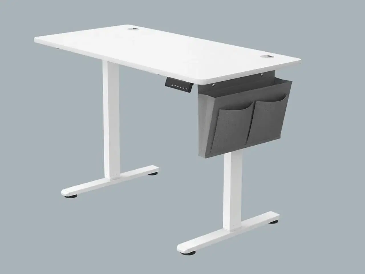 Billede 3 - Elektrisk hæve-sænkebord 120 × 60 cm - 4 hukommelser, hjemmekontor, hvid