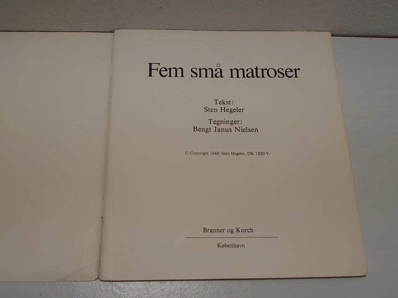 Billede 3 - Sten Hegeler:Fem små matroser.ill.B.Janus Nielsen.