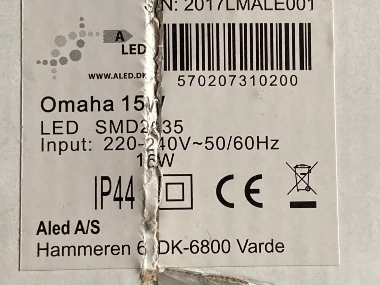 Billede 6 - Plafond, OMAHA LED Ø34