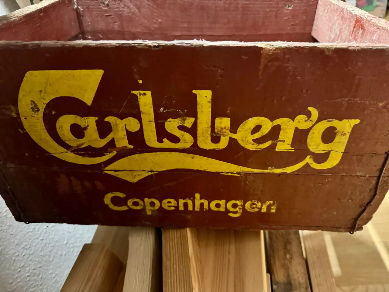 Billede 1 - Carlsberg, Aabybro Bryggeri, trækasse i grøn farve