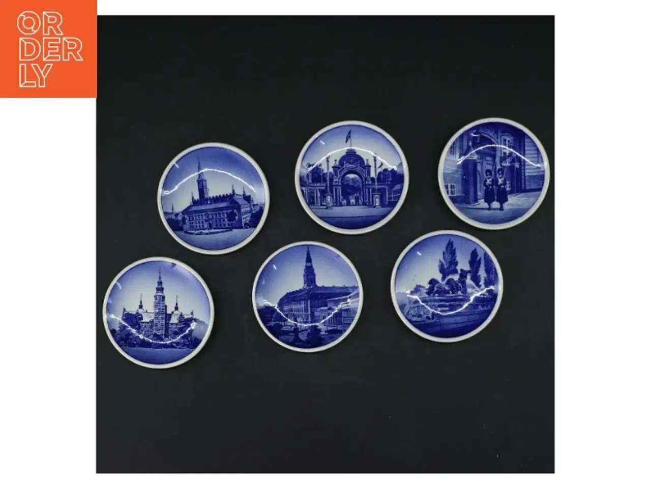 Billede 1 - Dekorative tallerkener med danske motiver (str. Ø 8 cm) fra Aluminia