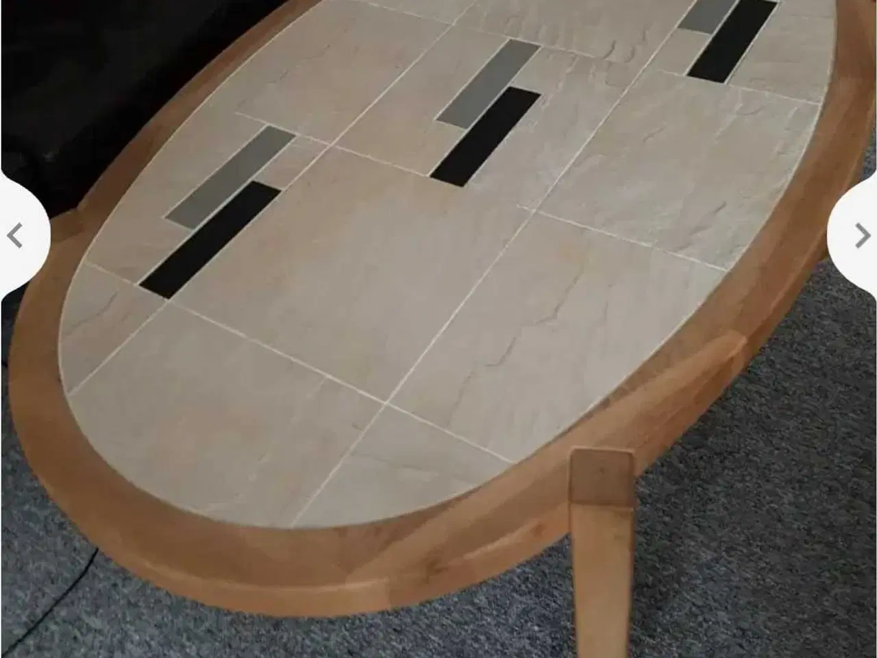 Billede 1 - Sofabord - eg og kakler